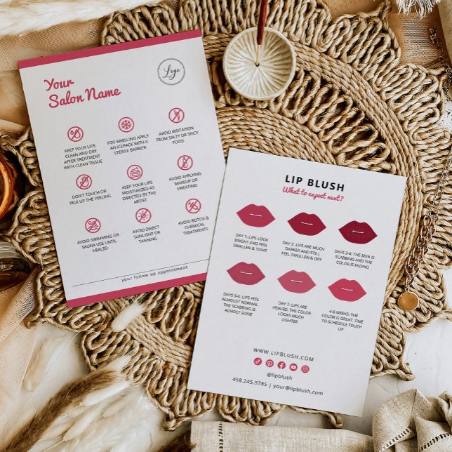 Cartão De Visita Instruções de PMU para o Lip Blush (Criador carregado)