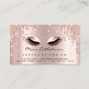 Cartão De Visita Instruções de tratamento Eyelash Rosa Drives VIP