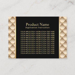 Cartão De Visita Instruções Dourados modernas da aplicação do