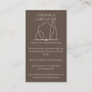 Cartão De Visita Instruções para Clay Cerâmico de Arte Vase Cast