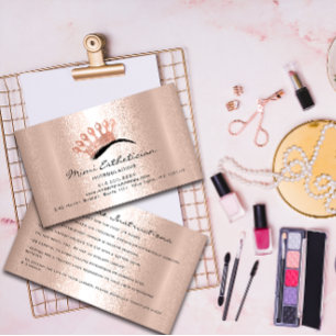 Cartão De Visita Instruções pós-tratamento Brotam Microlâmina de Lo