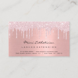 Cartão De Visita Instruções pós-tratamento Lash Rosa pink Drives VI