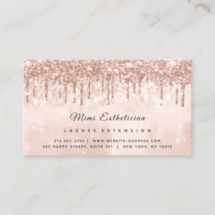 Cartão De Visita Instruções pós-tratamento Lash Rosa Spark Drives S