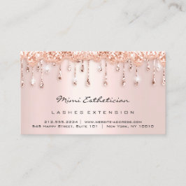 Cartão De Visita Instruções pós-tratamento Lash Rosa Unidades Única