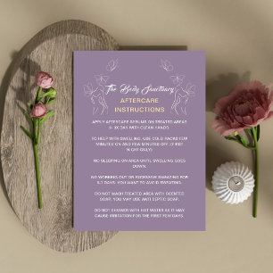 Cartão De Visita Instruções pós-tratamento Mulheres de logotipo Cor