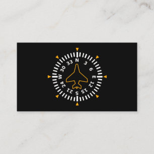 Cartão De Visita Instrumento de Voo de Compass de Aeronaves