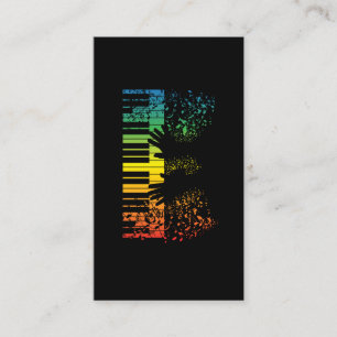 Cartão De Visita Instrumento do músico da música do presente do