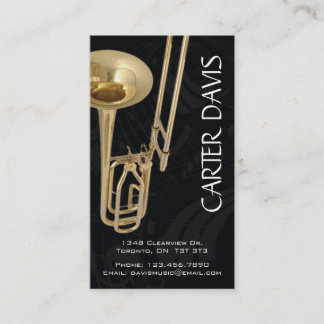 Cartão De Visita Instrumento musical - Trombone