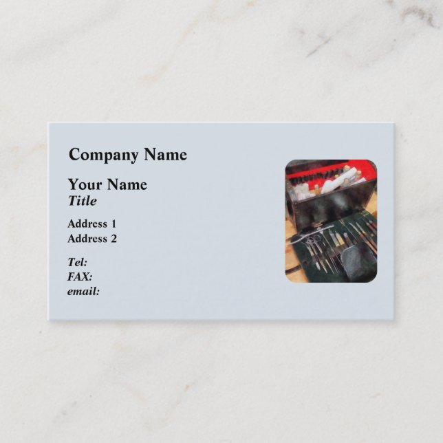 Cartão De Visita Instrumentos Médicos da Guerra Civil (Frente)