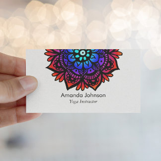Cartão De Visita Instrutor Cloroso Mandala Yoga