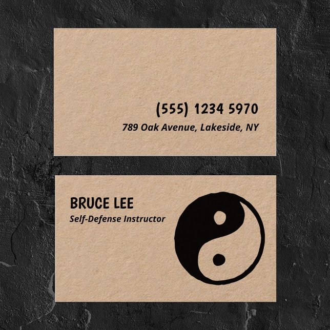 Cartão De Visita Instrutor de Artes Marciais Premium (Martial Arts Instructor Business Cards)