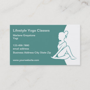 Cartão De Visita Instrutor de Aula de Yoga Clássico e Moderno