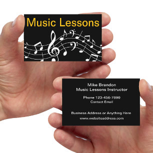 Cartão De Visita Instrutor de Aulas de Música
