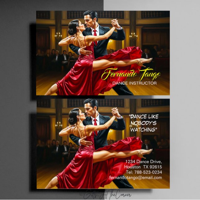 Cartão De Visita Instrutor de Dança  (Criador carregado)