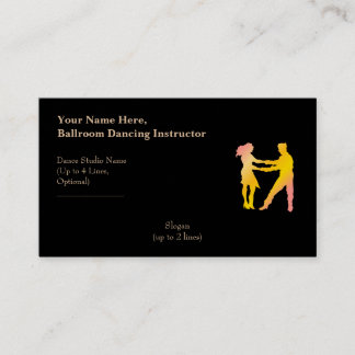 Cartão De Visita Instrutor de dança de salão Cava Rosa Slogan