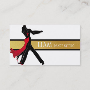 Cartão De Visita Instrutor de Dança Profissional, Aulas, Estúdio