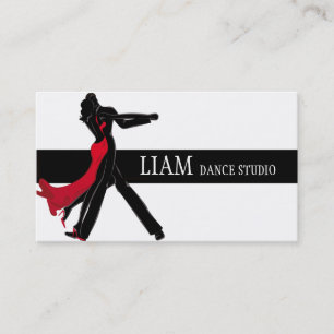 Cartão De Visita Instrutor de Dança Profissional, Aulas, Estúdio