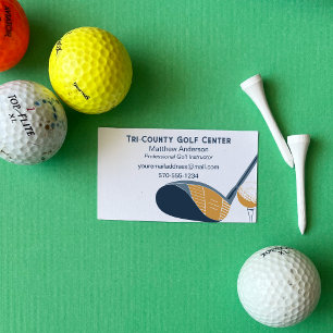 Cartão De Visita Instrutor de Golfe Profissional de Golfe Personali