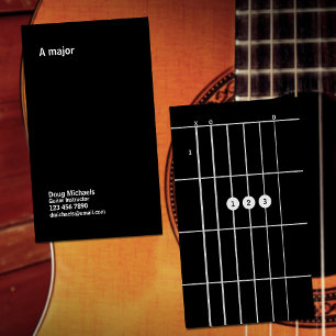 Cartão De Visita Instrutor de Guitarra Lá Maior