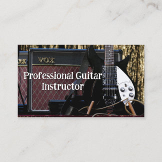 Cartão De Visita Instrutor de Guitarra Profissional