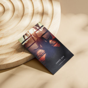 Cartão De Visita Instrutor de Ioga Moderna Bem-estar Monograma Qr