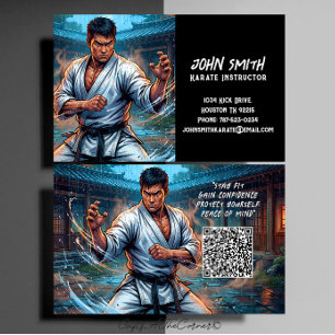 Cartão De Visita Instrutor de Karate Taekwondo Judô Artes Marciais