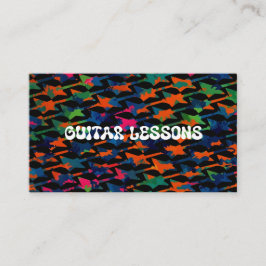 Cartão De Visita Instrutor de Lições de Violão Professora de Música