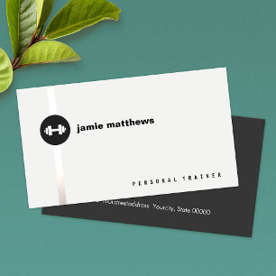 Cartão De Visita Instrutor de Malhação de logotipo do Personal Trai