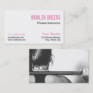 Cartão De Visita Instrutor de Malhação, Treinador pessoal ou téc