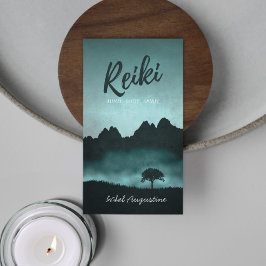 Cartão De Visita Instrutor de Mediação Natural de Reiki e Yoga