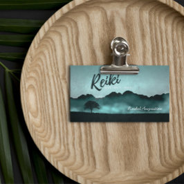 Cartão De Visita Instrutor de Mediação Natural de Reiki e Yoga