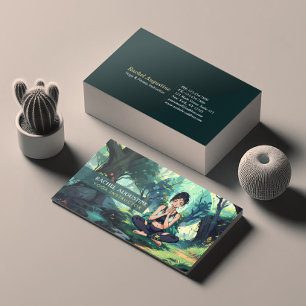 Cartão De Visita Instrutor de Meditação de Malhações de Yoga da Flo