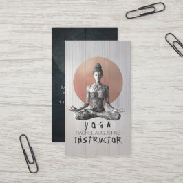 Cartão De Visita Instrutor de Meditação de Yoga Lotus Pose Reiki Me