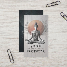 Cartão De Visita Instrutor de Meditação de Yoga Lotus Pose Reiki Me