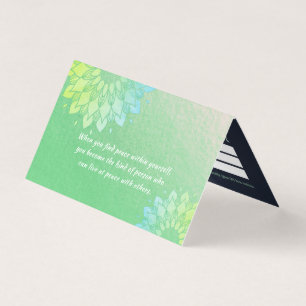 Cartão De Visita Instrutor de Meditação Yoga Dourada Lista de Preço