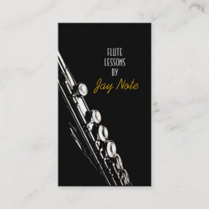 Cartão De Visita Instrutor de música Flute Lessons