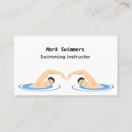 Cartão De Visita Instrutor de natação Legal