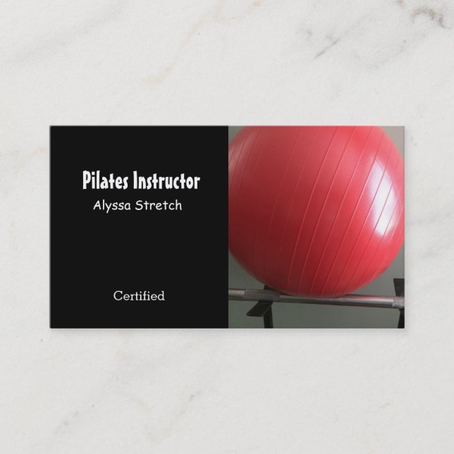 Cartão De Visita Instrutor de Pilates (Frente)