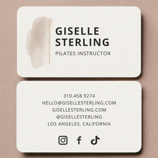 Cartão De Visita Instrutor de Pilates (Criador carregado)