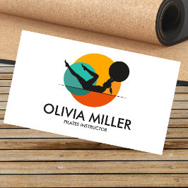 Cartão De Visita Instrutor de pilates geométricos legal