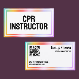 Cartão De Visita Instrutor de RCP Vcard QR personalizado