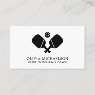 Cartão De Visita Instrutor de treinador de picleball Pro Moderno si