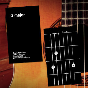 Cartão De Visita Instrutor de Violão G Major