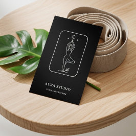 Cartão De Visita Instrutor de Yoga de Luxo | Elegante