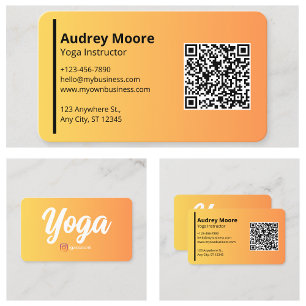 Cartão De Visita Instrutor de Yoga Estúdios de Yoga Profissional