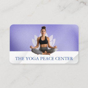 Cartão De Visita Instrutor de Yoga Fitness Flor de Lótus