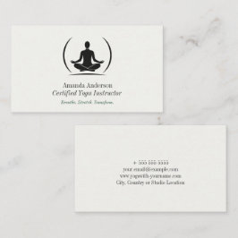 Cartão De Visita Instrutor de Yoga minimalista Limpo e Elegante Des