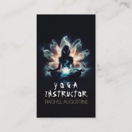 Cartão De Visita Instrutor de Yoga Pose de Meditação Lótus Névoa Ra