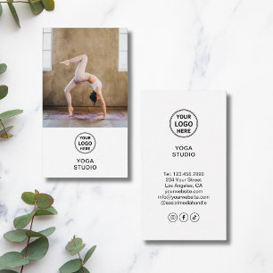 Cartão De Visita Instrutor de Yoga Professor Logotipo Personalizado