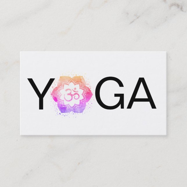 Cartão De Visita Instrutor do professor de OM Aum Lotus da mandala (Frente)
